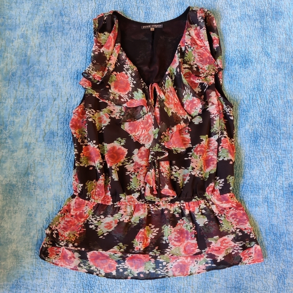 Pure Sugar Sleeveless Floral Top